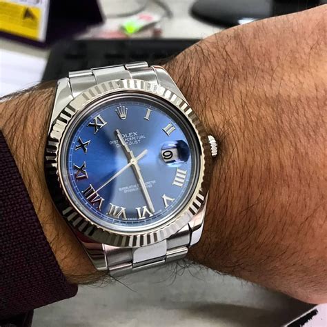 rolex blue dial roman numerals|Rolex roman numerals.